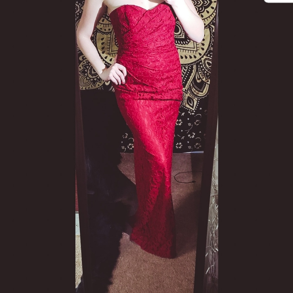 NWT Red lace gown